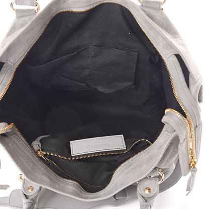Balenciaga Baby Daim Suede Gold Metallic Edge Hardware S City Gris 5 of 9
