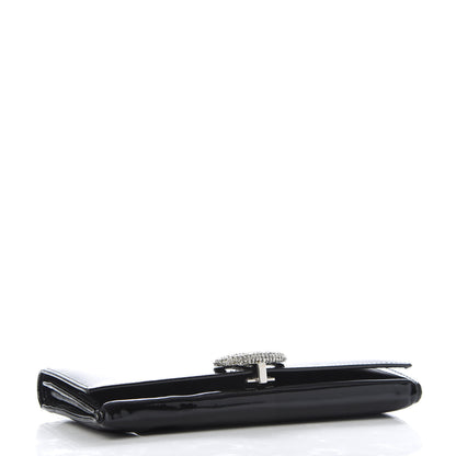 Valentino Garavani Patent Crystal Flap Wallet Black 4 of 10