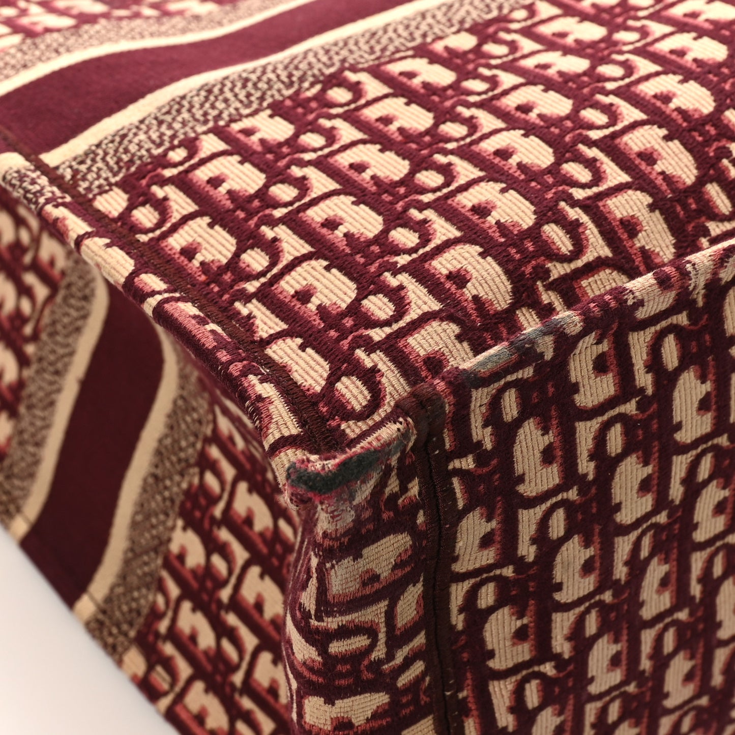 Oblique Large Book Tote Burgundy Multicolor