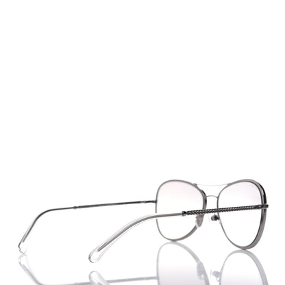 Chanel CC Pilot Sunglasses 2181-S Silver 4 of 7