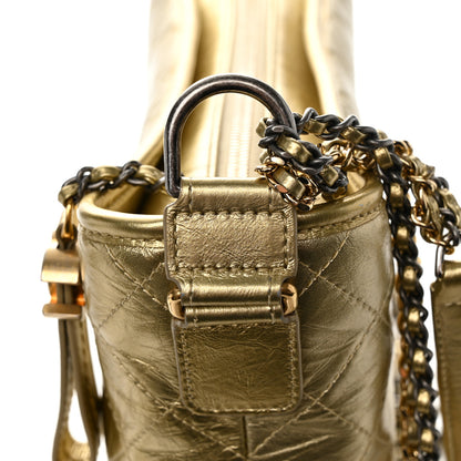 Chanel Metallic Aged Calfskin Quilted Medium Gabrielle Gold 12 of 15