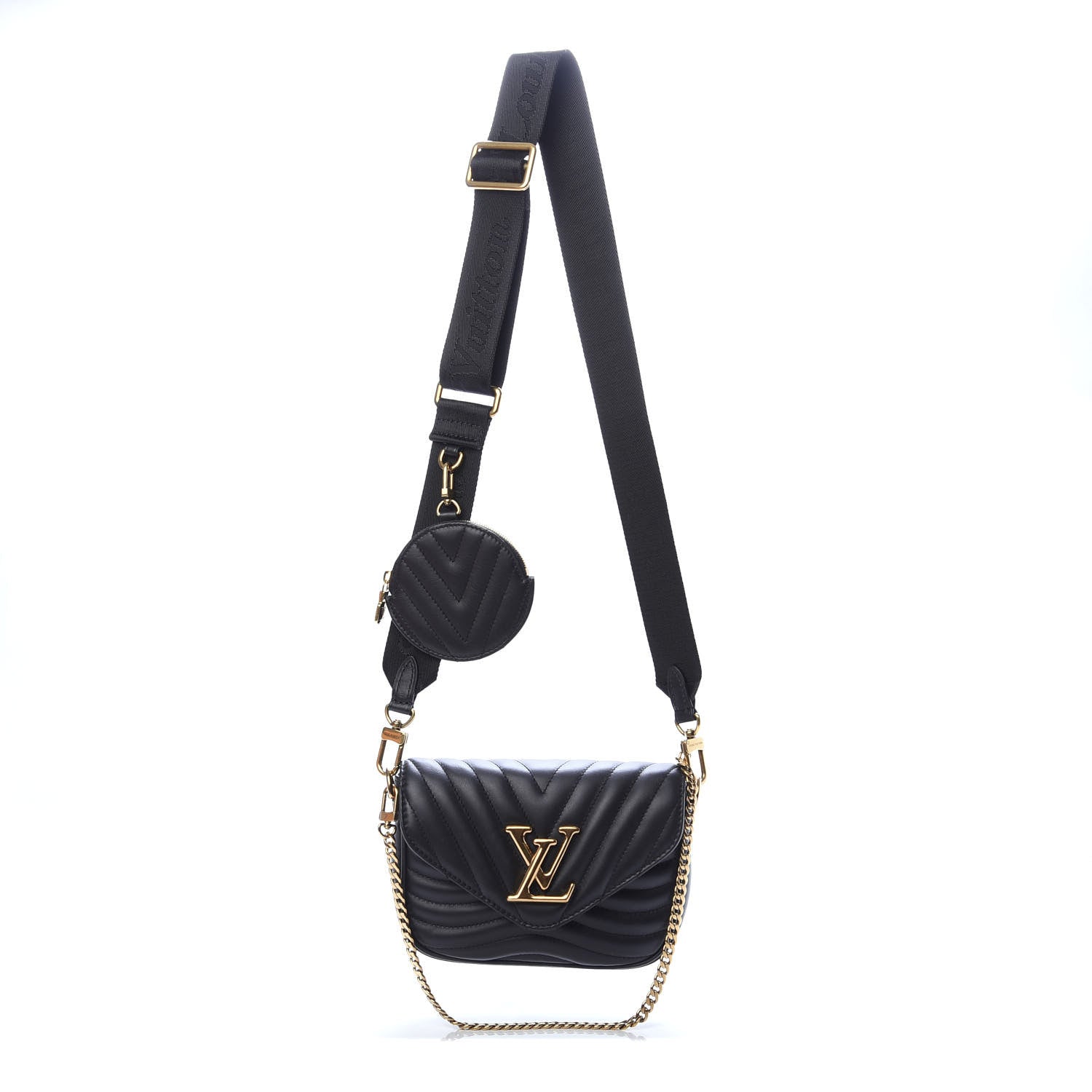 Louis Vuitton Calfskin New Wave Multi Pochette Black 1 of 10