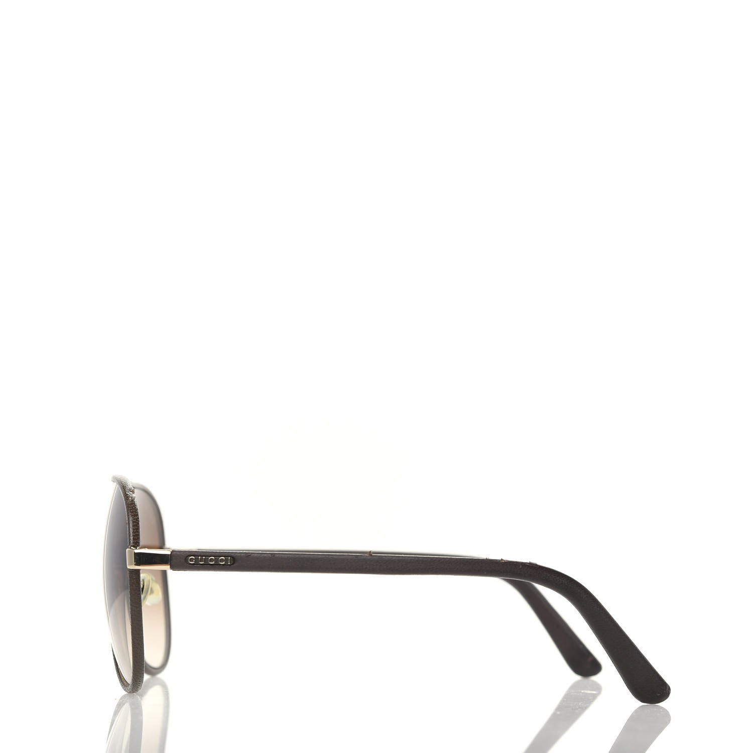 Gucci Calfskin Aviator Sunglasses 2887/S Brown 3 of 9