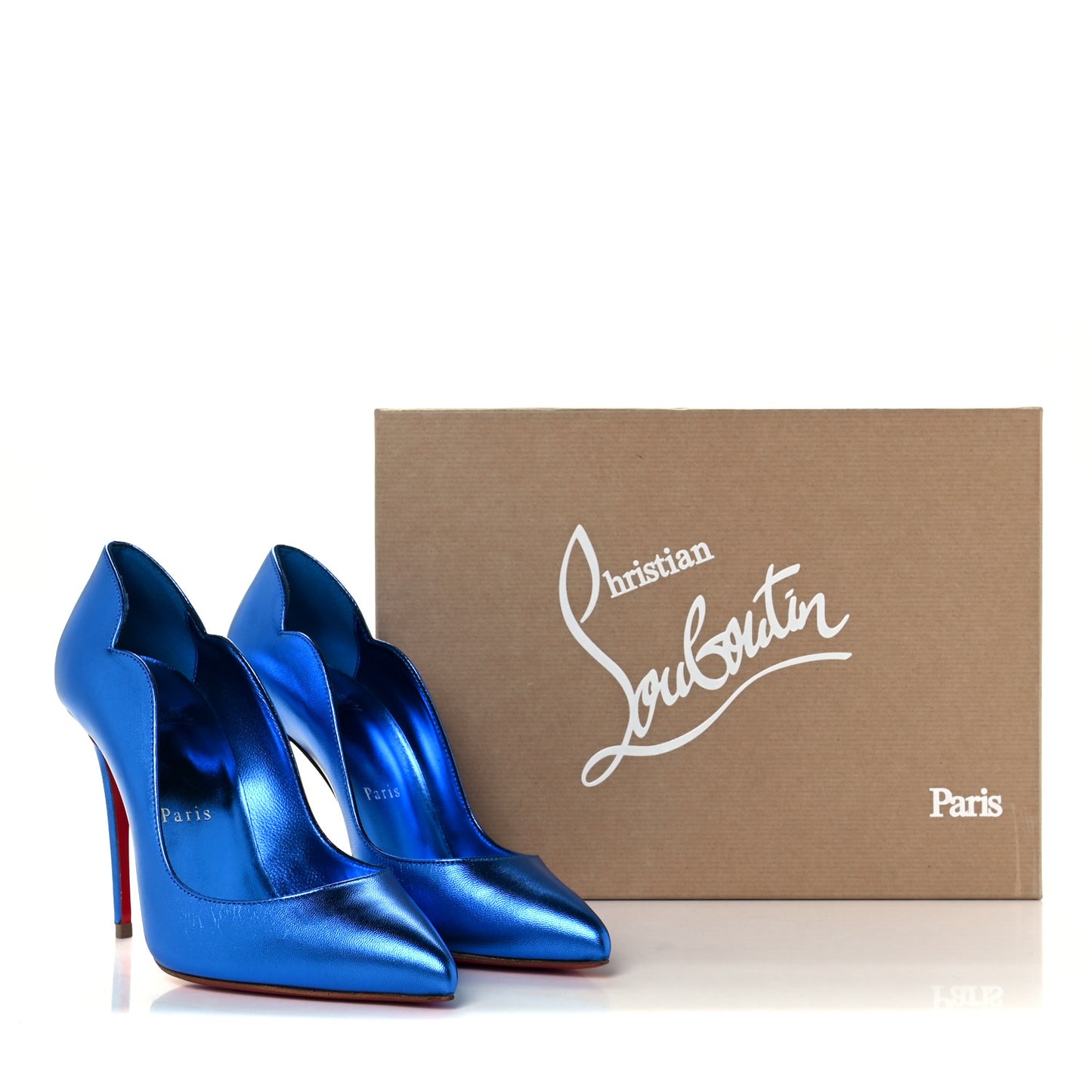 Metallic Patent Hot Chick 100 Pumps 35.5 Blue