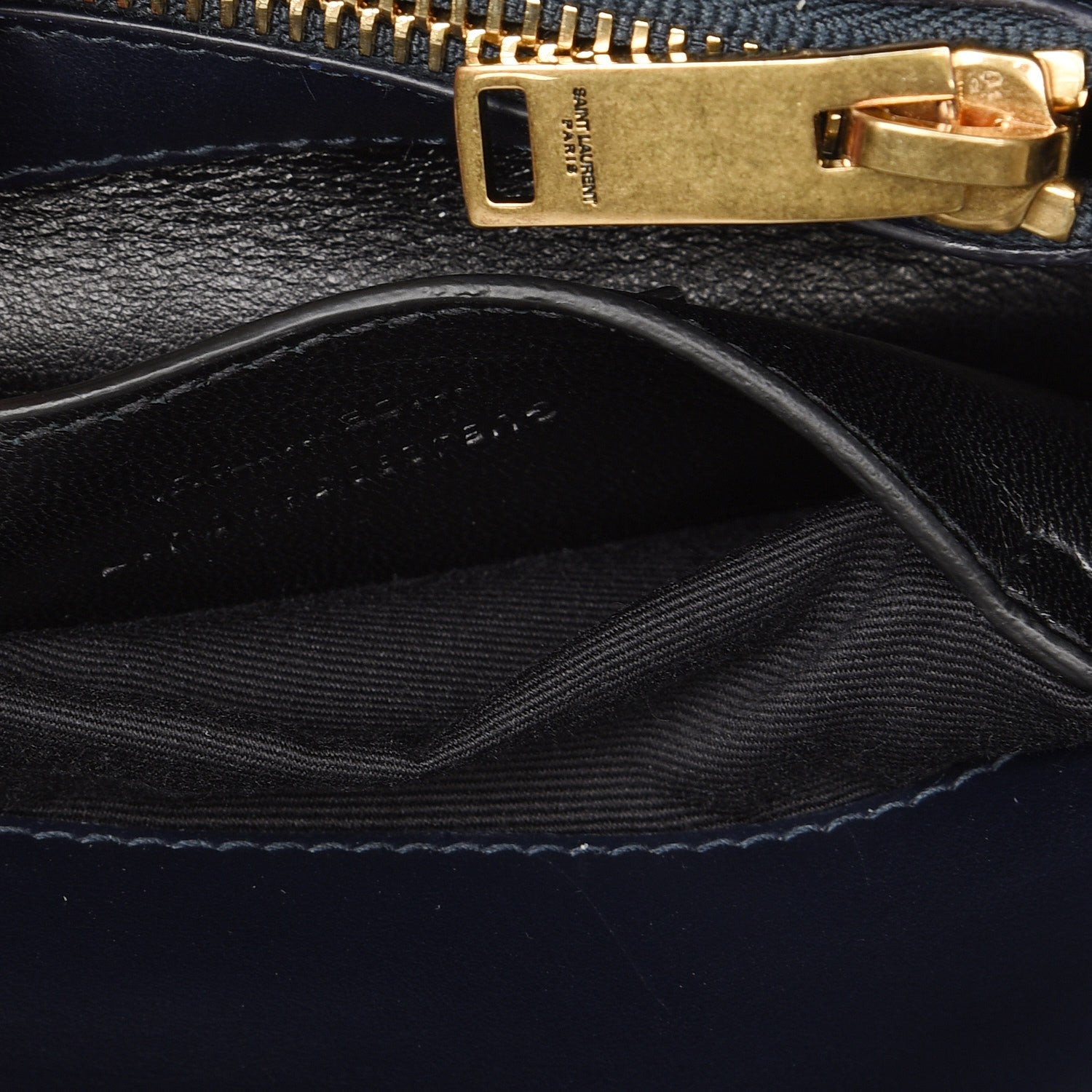 Saint Laurent Calfskin Suede Matelasse Chevron Monogram Medium College Bag Marine 6 of 7