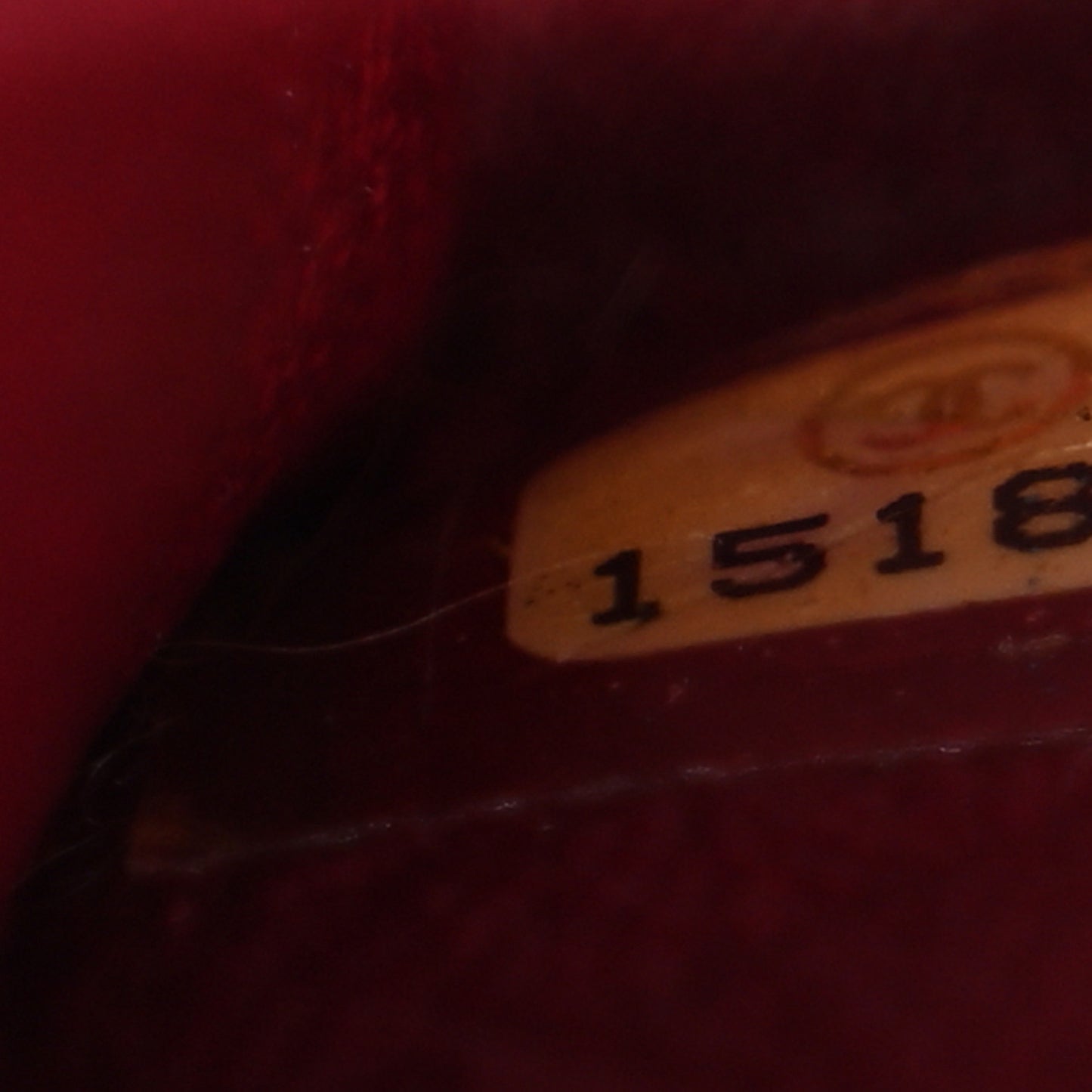 Patent Calfskin Quilted Medium Double Flap Dark Red