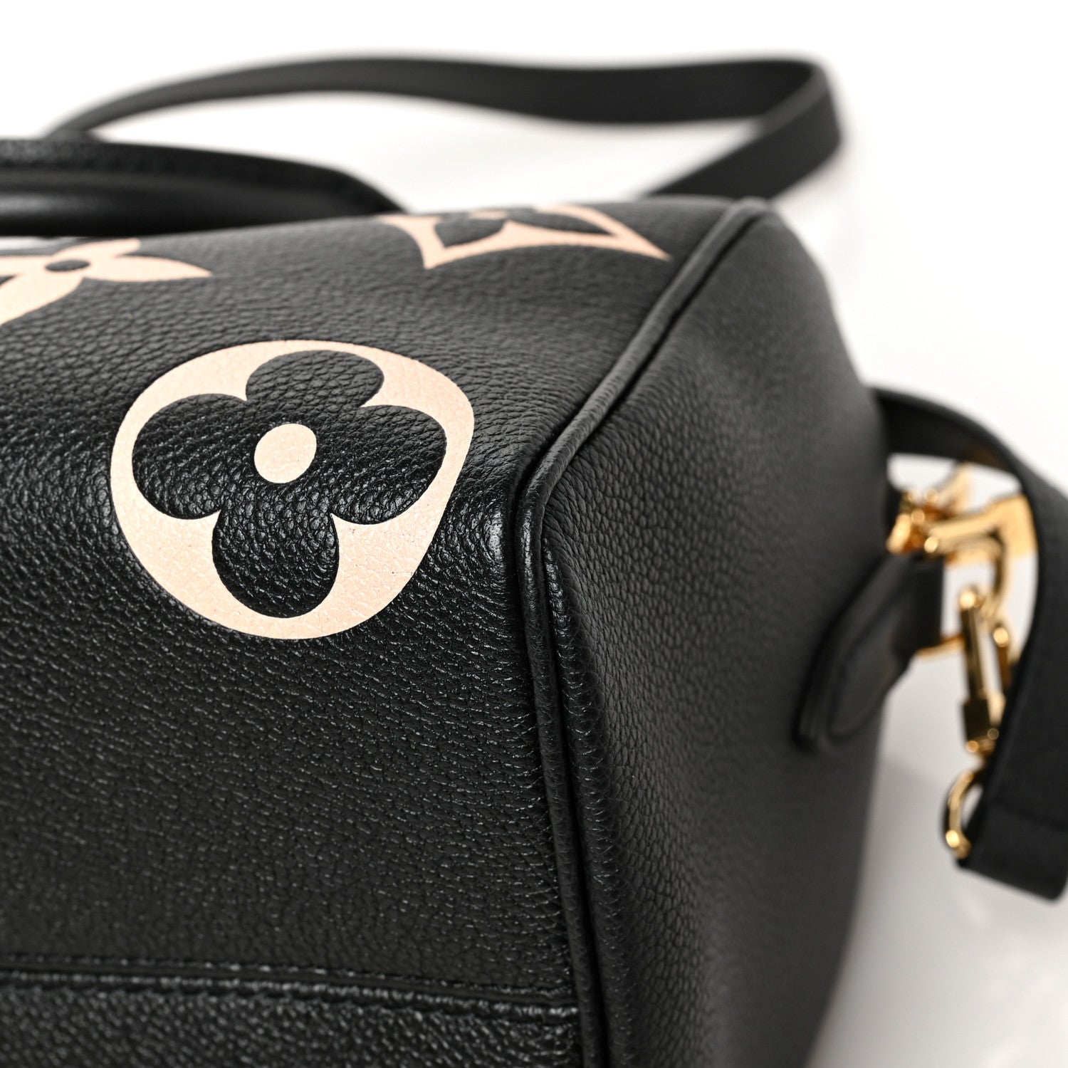 Louis Vuitton Empreinte Monogram Giant Speedy Bandouliere 25 Black Beige 11 of 11