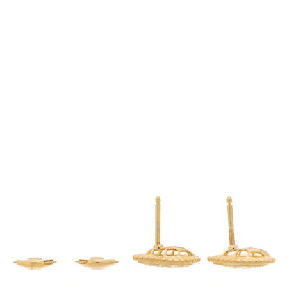 Boucheron 18K Yellow Gold Diamond S Serpent Boheme Stud Earrings 3 of 4