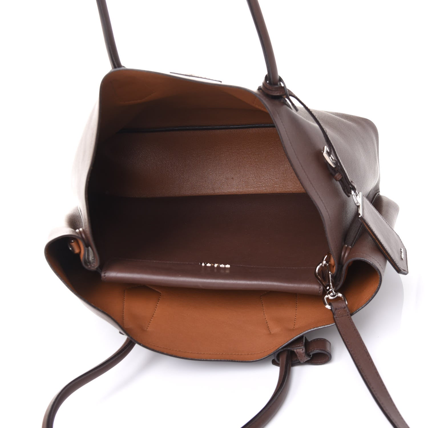 Prada Saffiano Cuir Small Double Bag Cacao 6 of 22