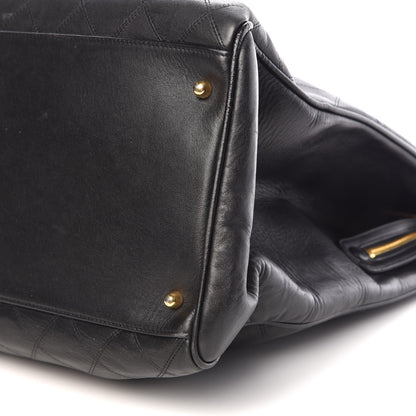 Chanel Calfskin Stitched XL Weekender Black 14 of 20