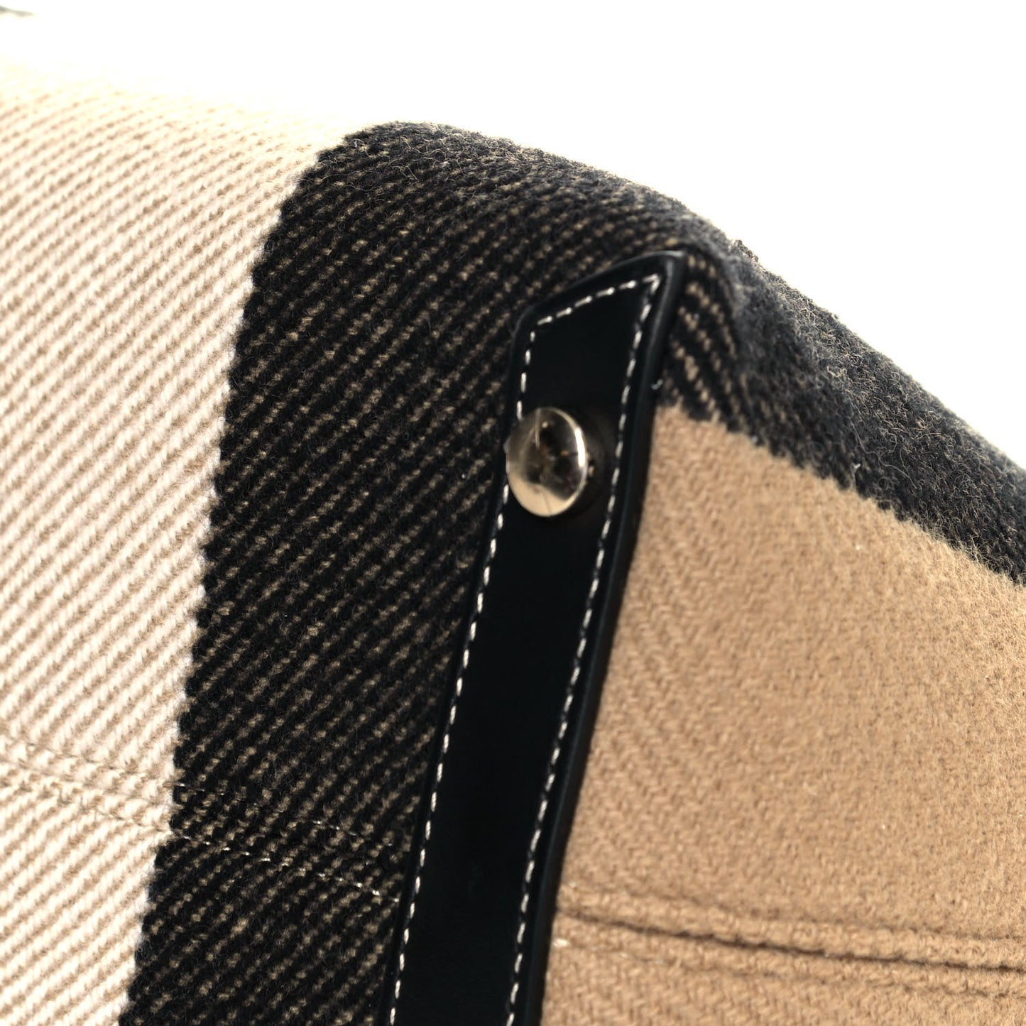 Calfskin Wool Cashmere Vintage Check Medium Society Tote Archive Beige