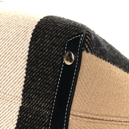 Burberry Calfskin Wool Cashmere Vintage Check Medium Society Tote Archive Beige 11 of 11