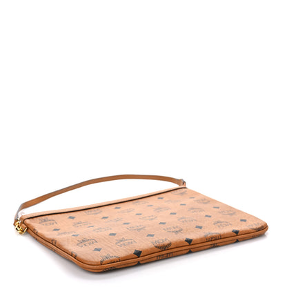 MCM Visetos Liz Sahopper Tote Pouch Cognac 4 of 8