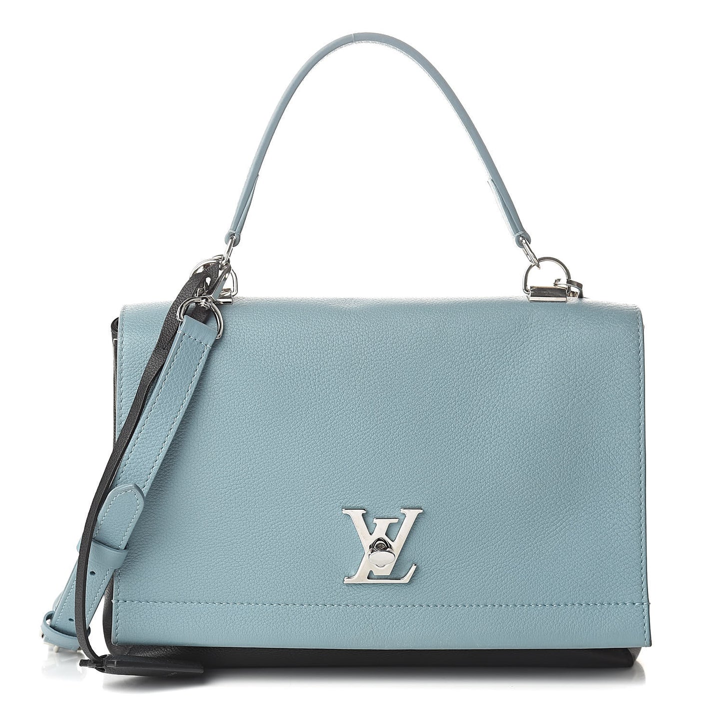 Soft Calfskin Lockme II Top Handle Sky