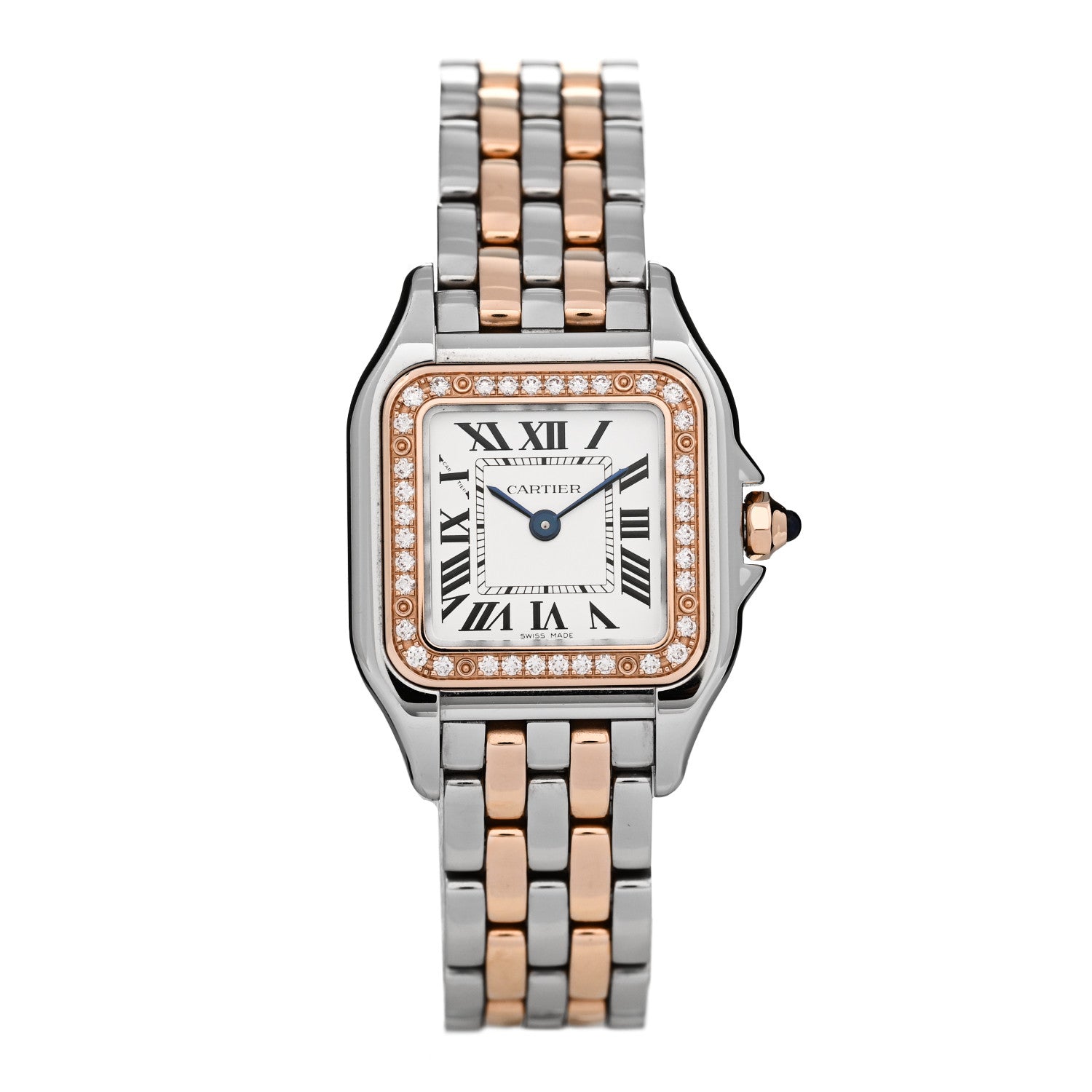 Cartier Stainless Steel 18K Pink Gold Diamond 22mm Panthere Quartz Watch 1 of 5