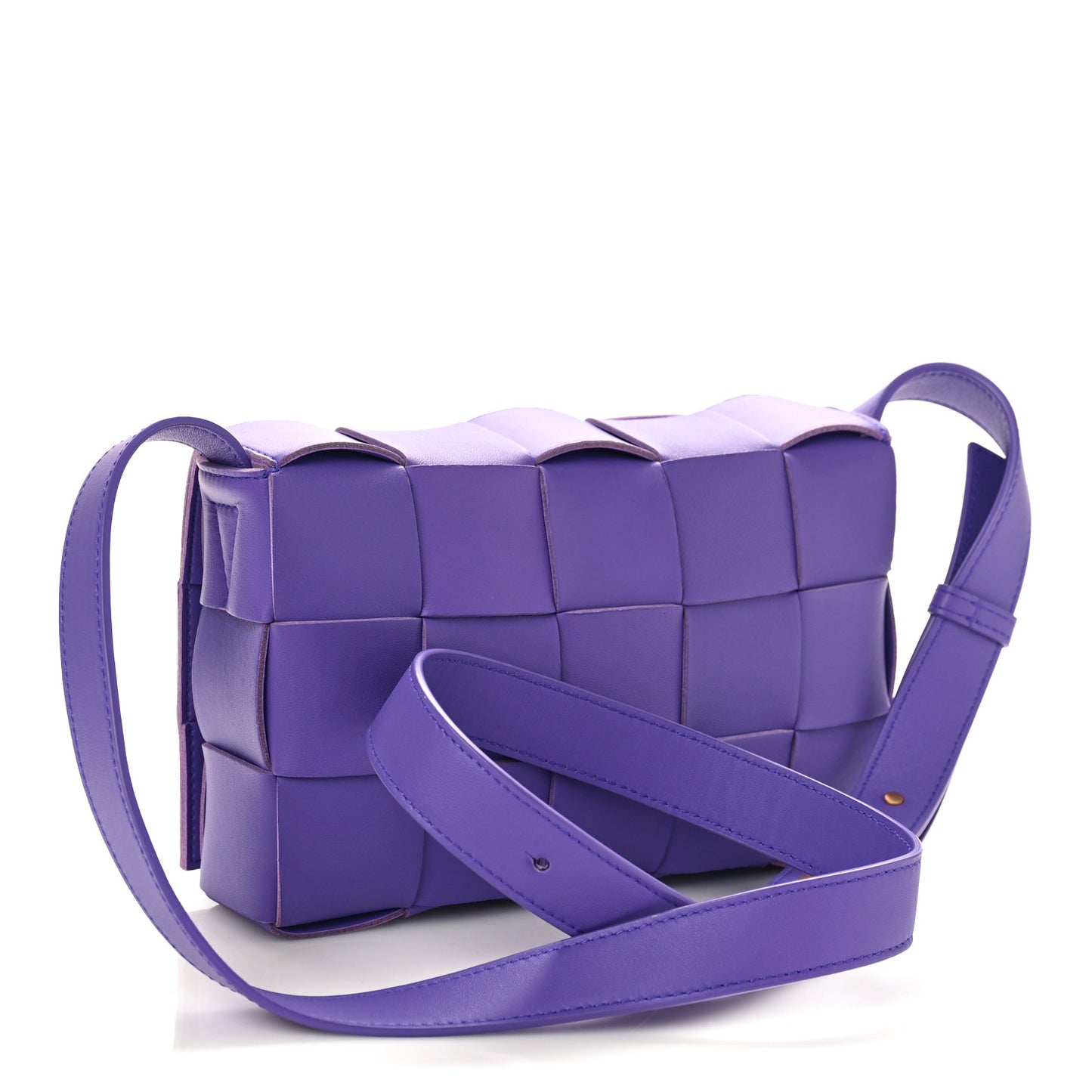 Lambskin Maxi Intrecciato Cassette Crossbody Bag Purple
