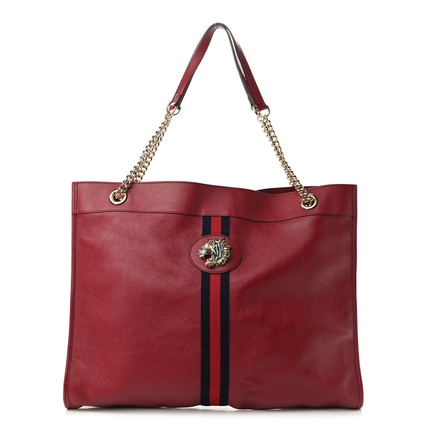 Gucci Calfskin Large Rajah Chain Tote Romantic Cherry 3 of 10