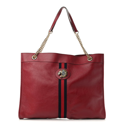 Gucci Calfskin Large Rajah Chain Tote Romantic Cherry 3 of 10