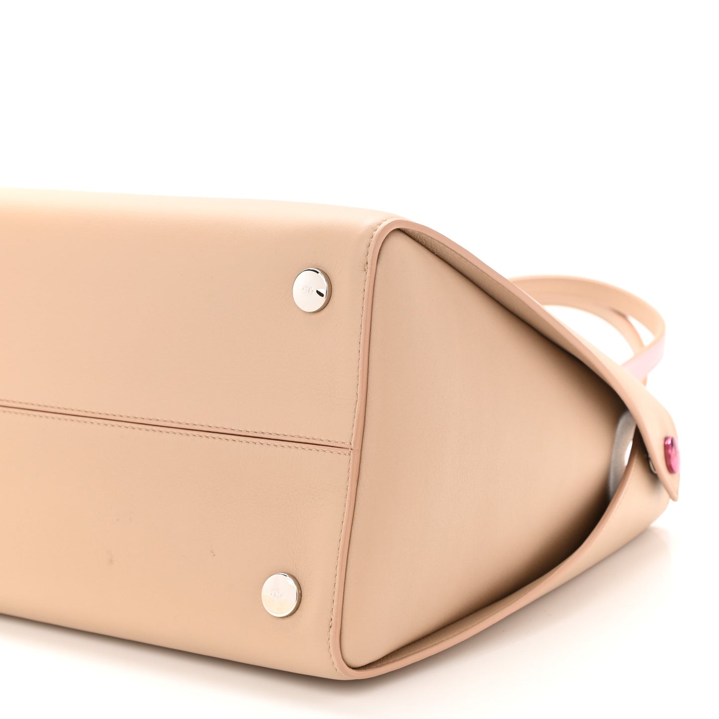 Calfskin Small Addict Shopping Tote Beige Pink