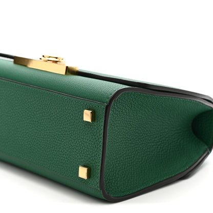 Moynat Taurillon Blush Rejane BB Emerald 9 of 10