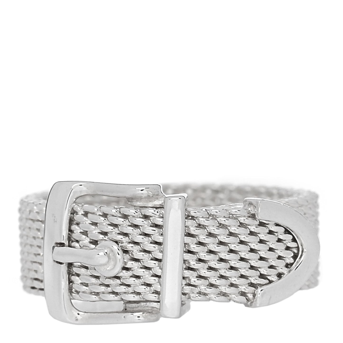 Sterling Silver Somerset Mesh Buckle Ring 47 4.25