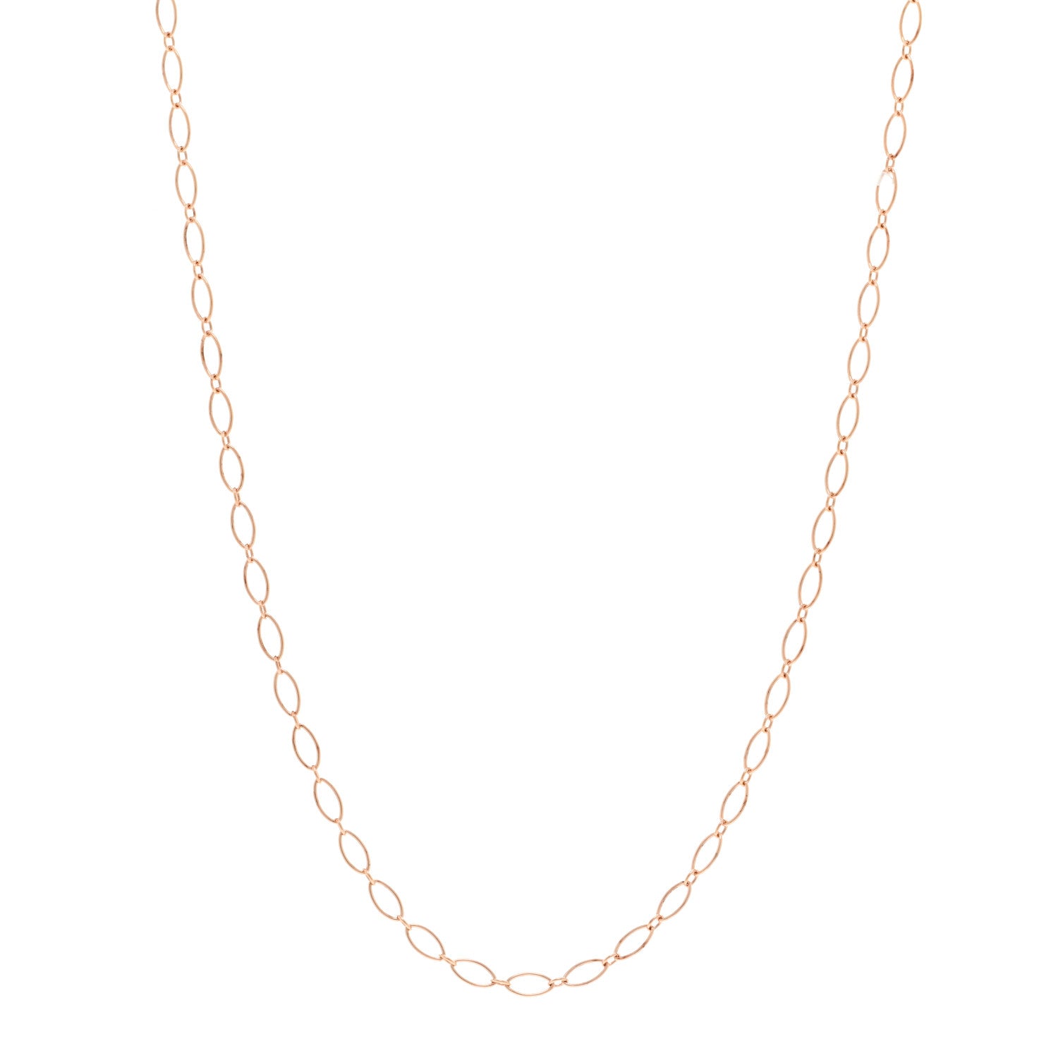 Tiffany 18K Rose Gold Oval Link Chain 16" 1 of 5