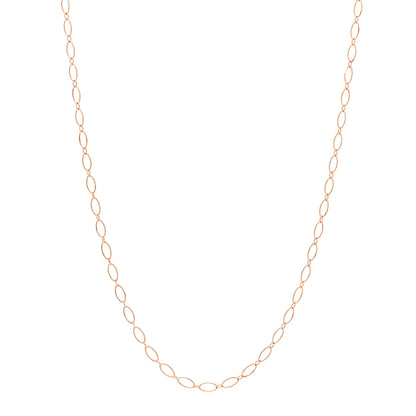 Tiffany 18K Rose Gold Oval Link Chain 16" 1 of 5