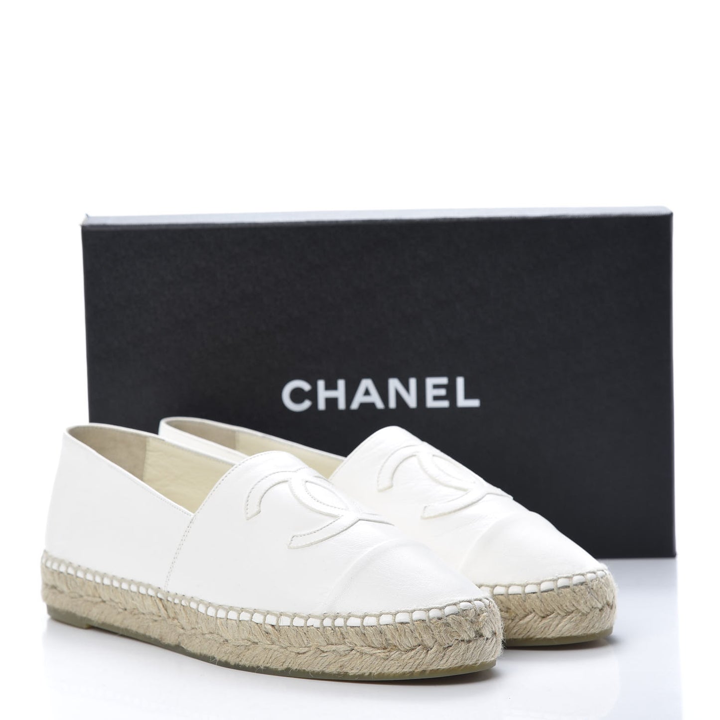 Lambskin CC Espadrilles 39 White