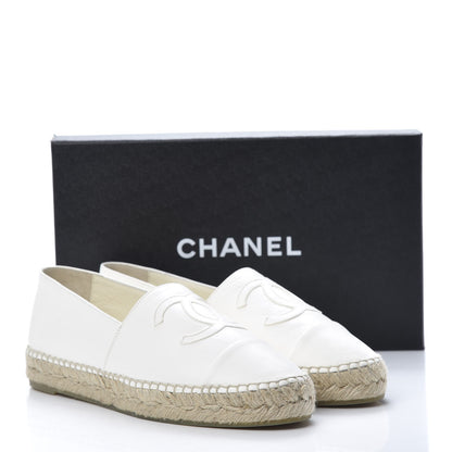 Chanel Lambskin CC Espadrilles 39 White 11 of 11