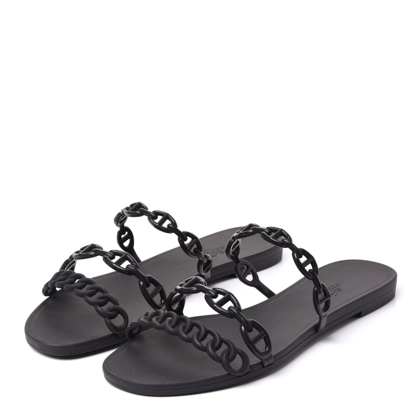Rubber Chaine d'Ancre Rivage Sandals 37 Black