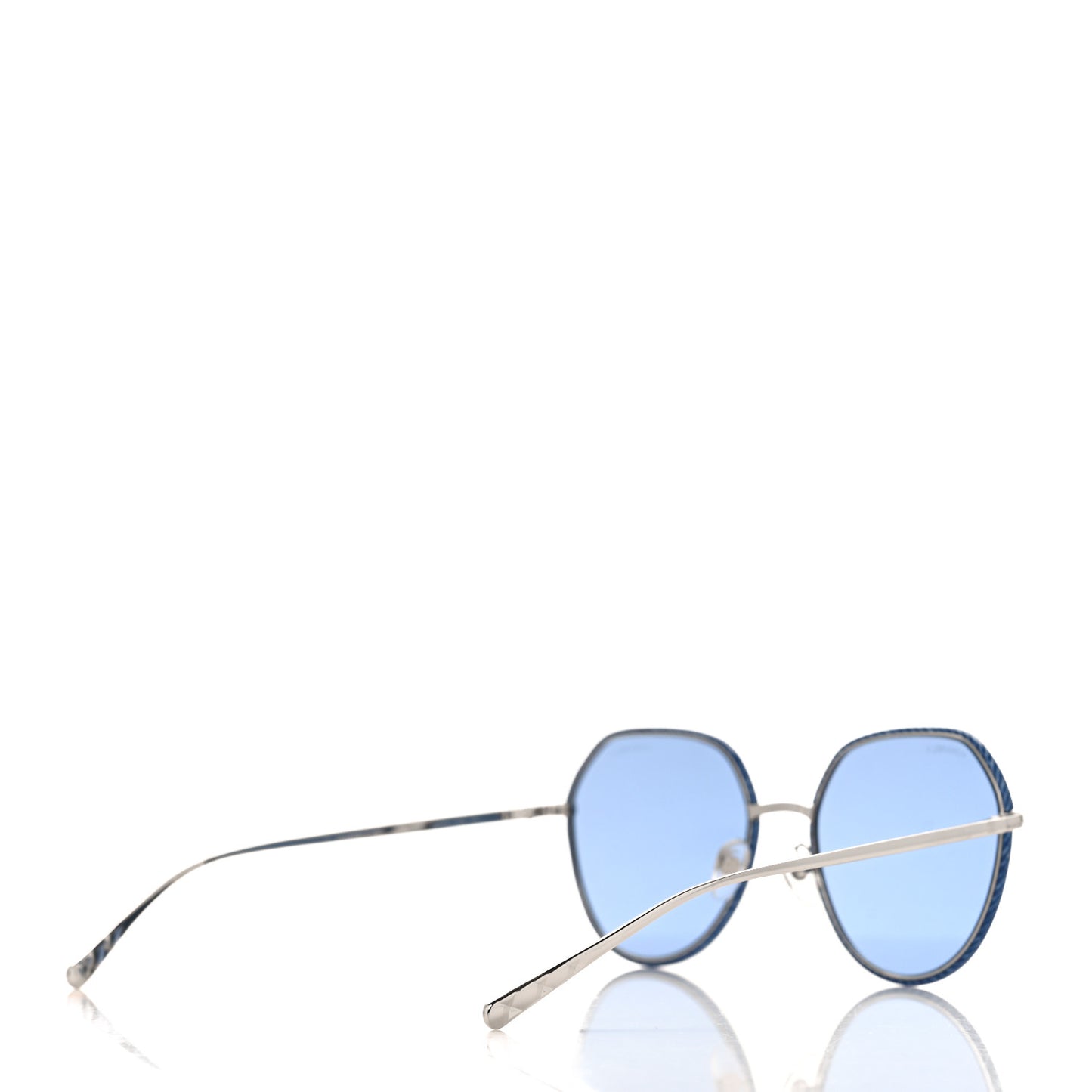 Round Sunglasses 4251-J Silver Blue