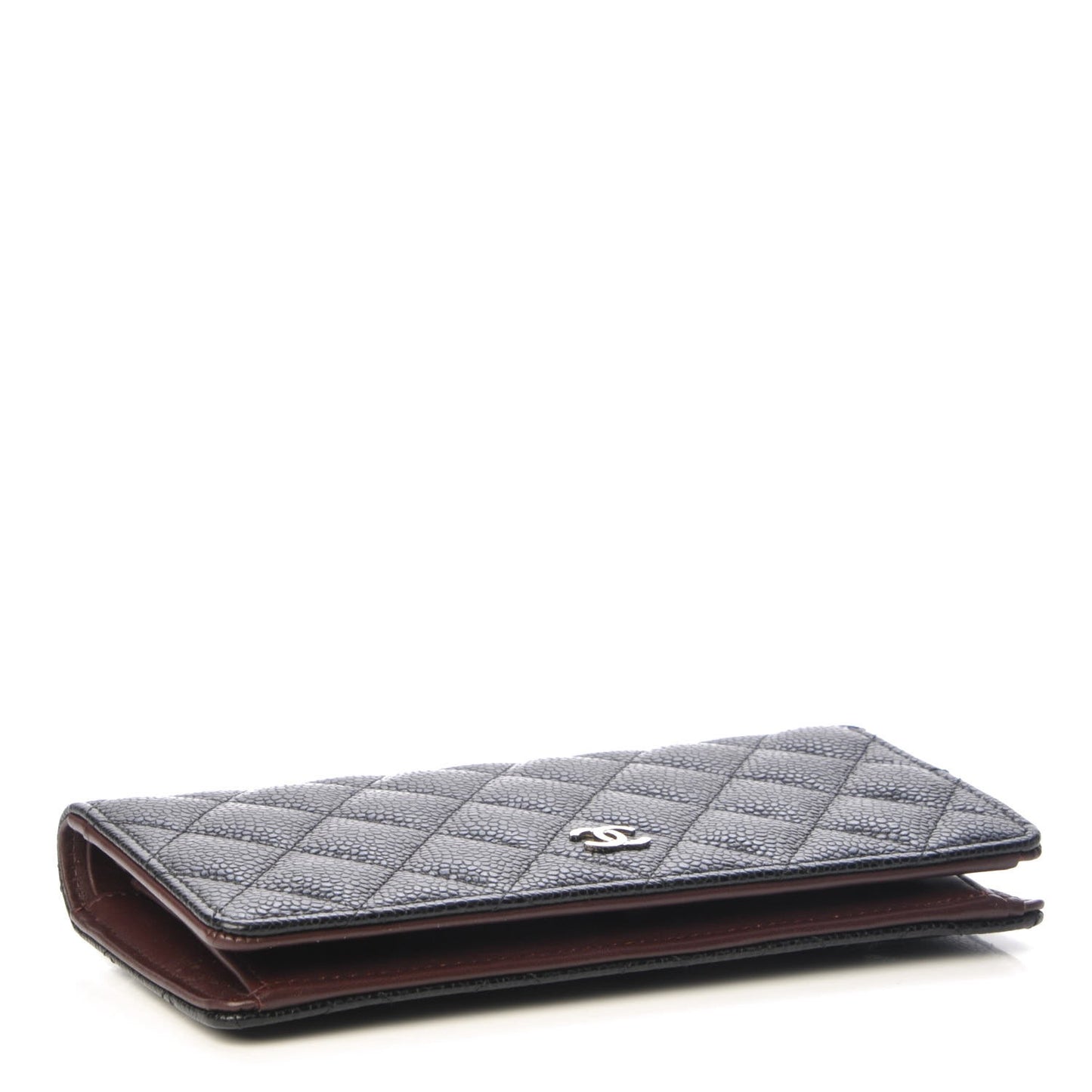 Caviar Quilted Yen Wallet Black