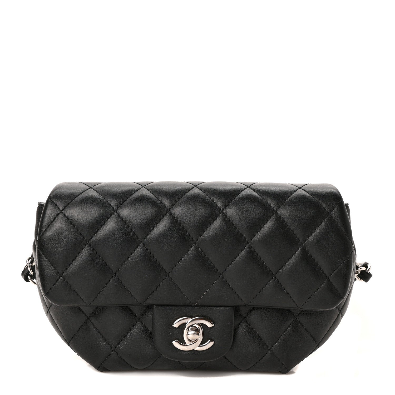Chanel Calfskin Quilted CC Uniform Flap Belt Bag Black 1 of 9