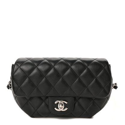 Chanel Calfskin Quilted CC Uniform Flap Belt Bag Black 1 of 9