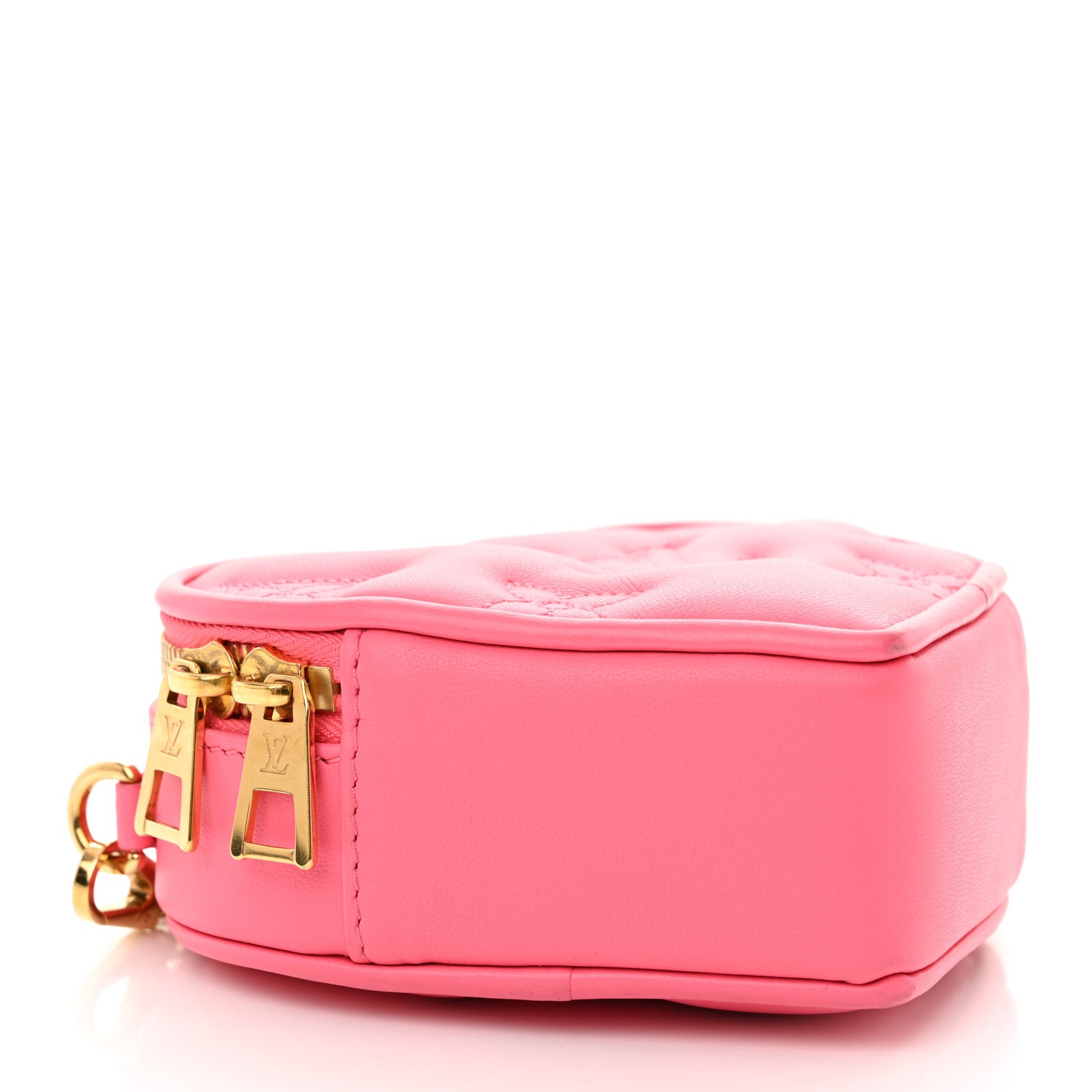 Louis Vuitton Calfskin Embroidered Monogram Pop My Heart Bag Pouch Dragon Fruit Pink 4 of 8