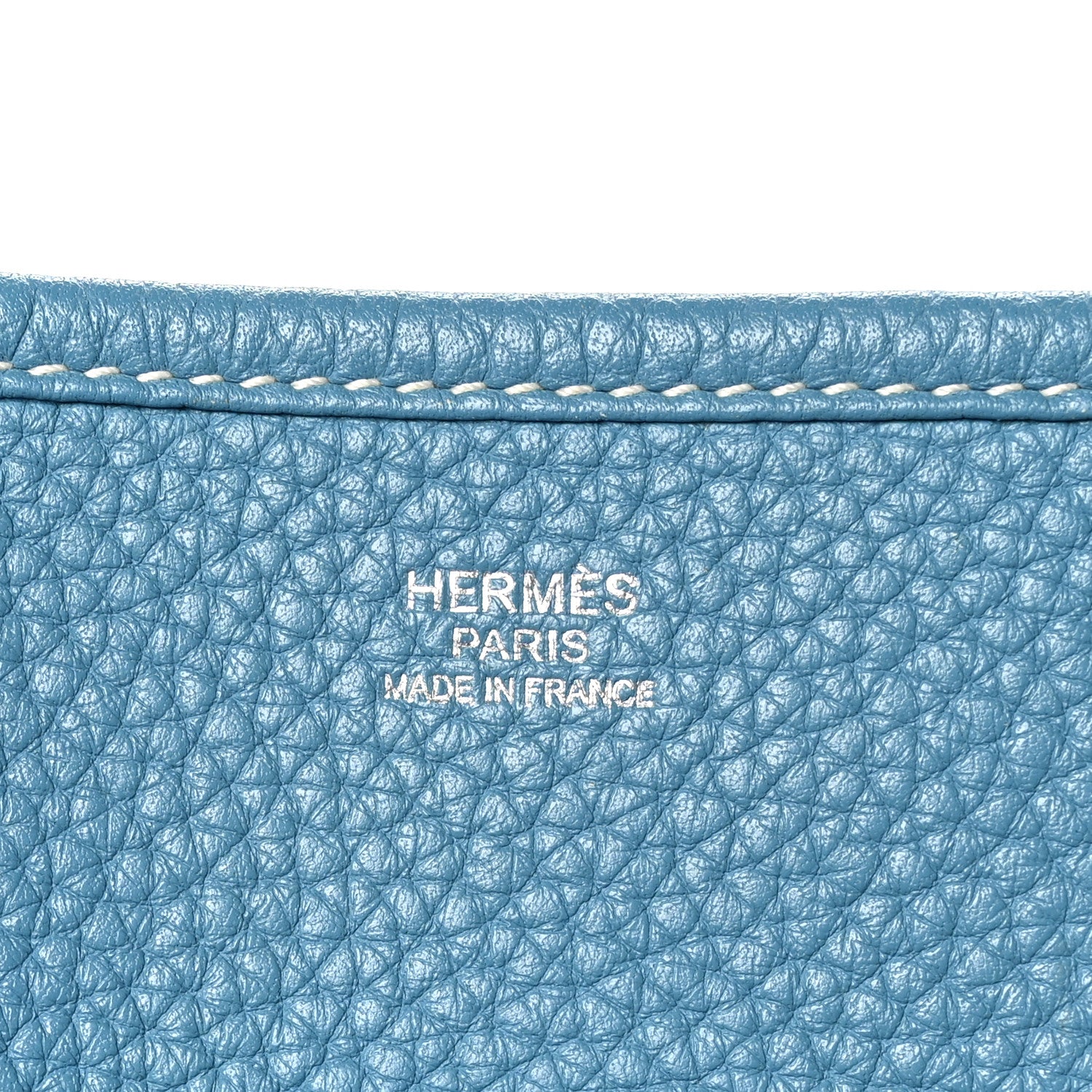 Hermes Taurillon Clemence Evelyne III GM Blue Jean 6 of 11
