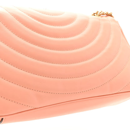 Gucci Calfskin Vertical Ring Matelasse Small GG Marmont Shoulder Bag Peachy Chic 11 of 11