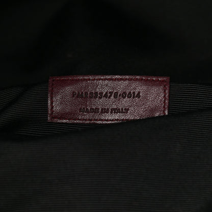 Saint Laurent Calfskin Medium Rider Bucket Bag Bordeaux 6 of 7