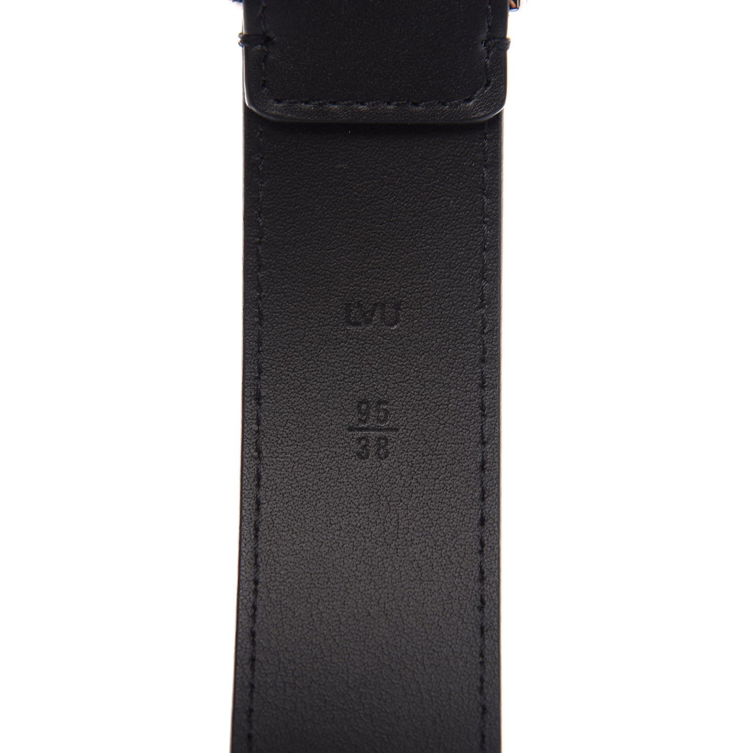 Louis Vuitton Calfskin 35mm Pont Neuf Belt 95 38 Black 6 of 9