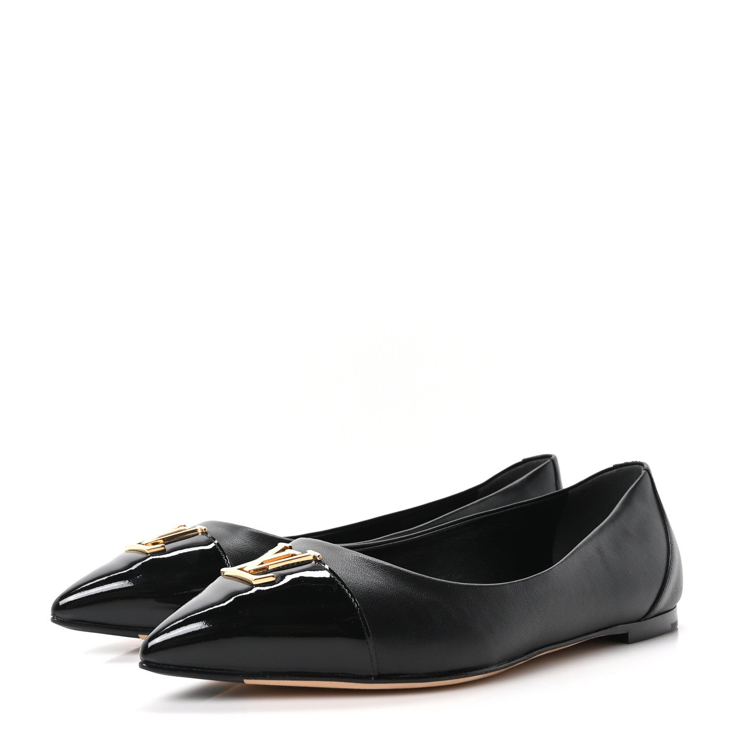 Louis Vuitton Lambskin Capucines Flat Ballerinas 36.5 Black 4 of 10