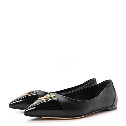 Louis Vuitton Lambskin Capucines Flat Ballerinas 36.5 Black 4 of 10