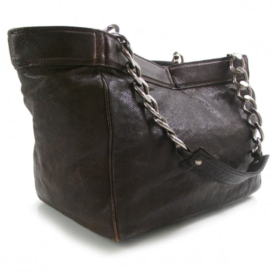 Chanel Caviar CC Shoulder Bag Brown 3 of 13