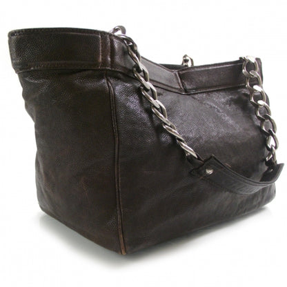 Chanel Caviar CC Shoulder Bag Brown 3 of 13