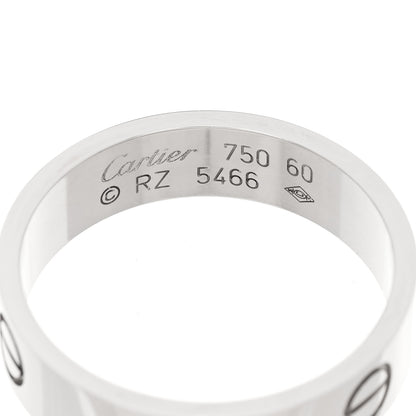Cartier 18K White Gold 5.5mm LOVE Ring 60 9 4 of 4