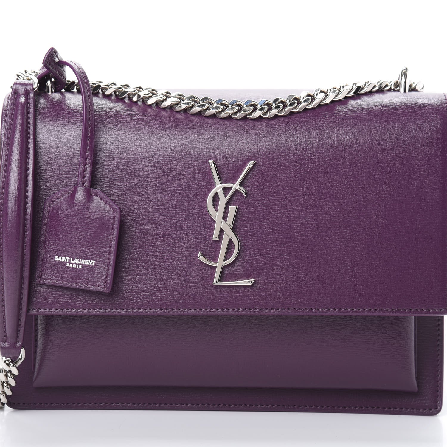 Saint Laurent Calfskin Medium Monogram Sunset Purple 8 of 10