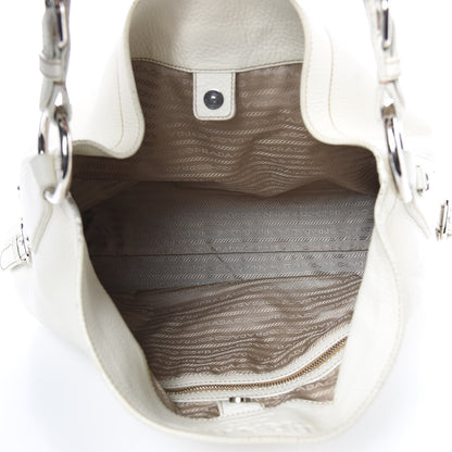 Prada Vitello Daino Hobo Bianco 5 of 16