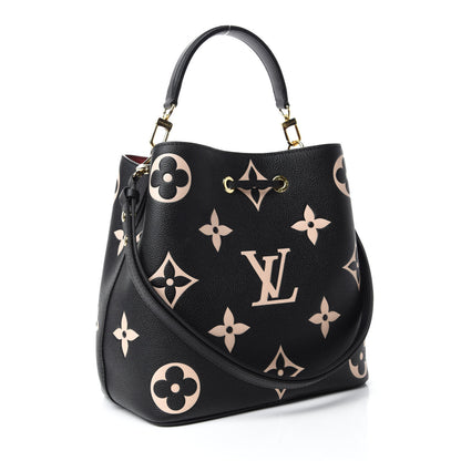 Louis Vuitton Empreinte Monogram Giant Neonoe MM Black Beige 4 of 10