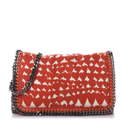 Stella McCartney Cotton Canvas Heart Falabella Crossbody Bag Flame 1 of 9