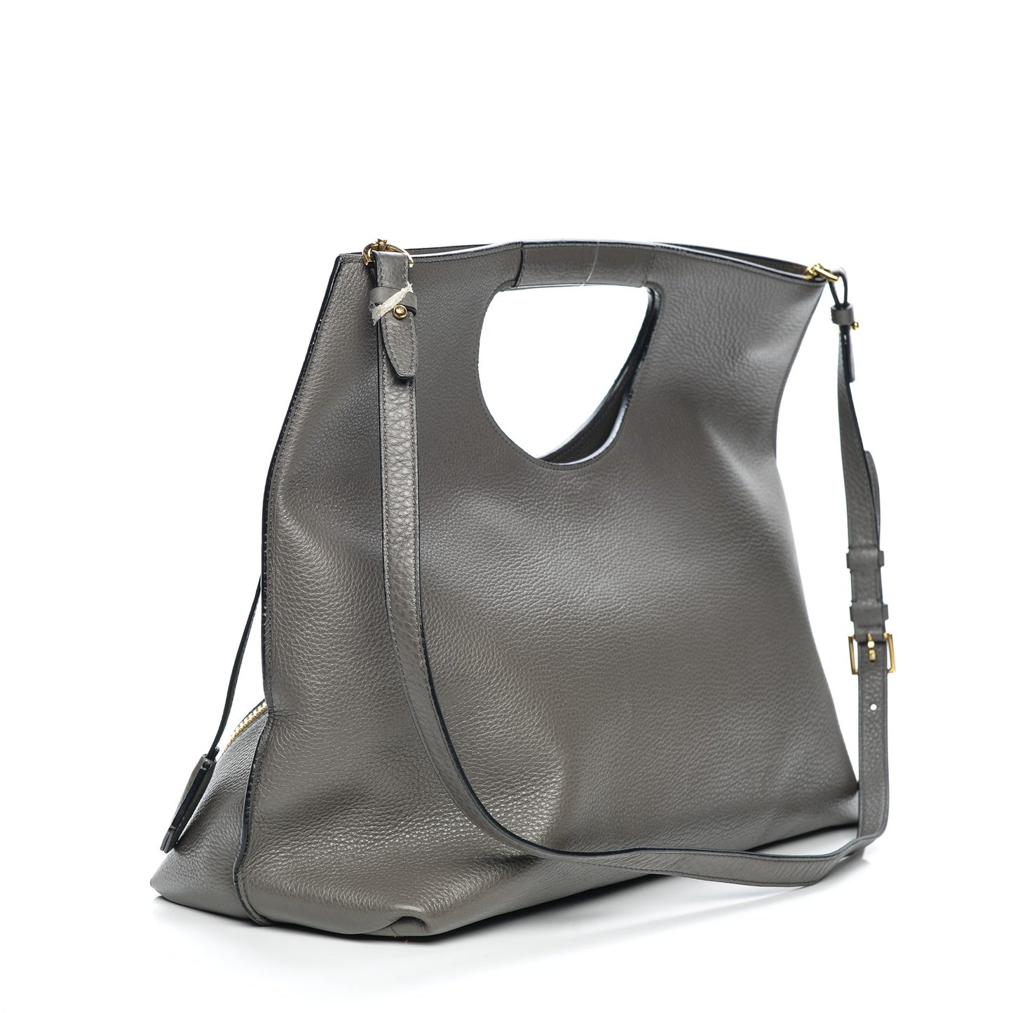 Grained Calfskin Alix Padlock Zip Tote Graphite