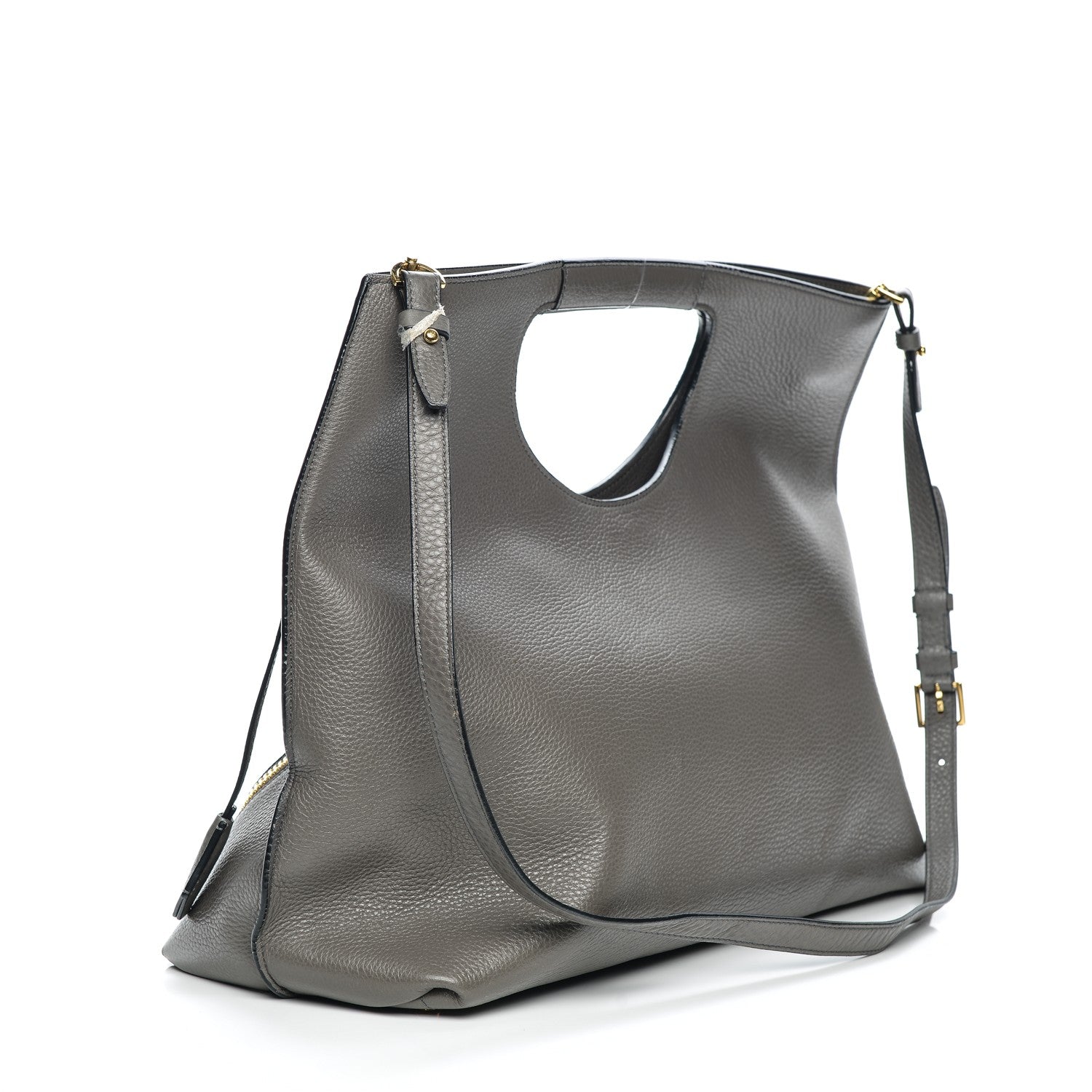 Tom Ford Grained Calfskin Alix Padlock Zip Tote Graphite 3 of 6